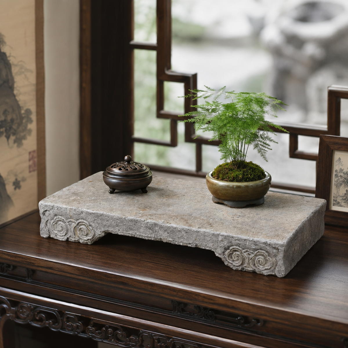 Tea Garden Stone Table Base